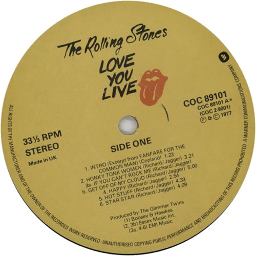 The Rolling Stones Love You Live - 1st + Inners UK 2-LP vinyl The Rolling Stones Love You Live - 1st + Inners UK 2-LP vinyl
